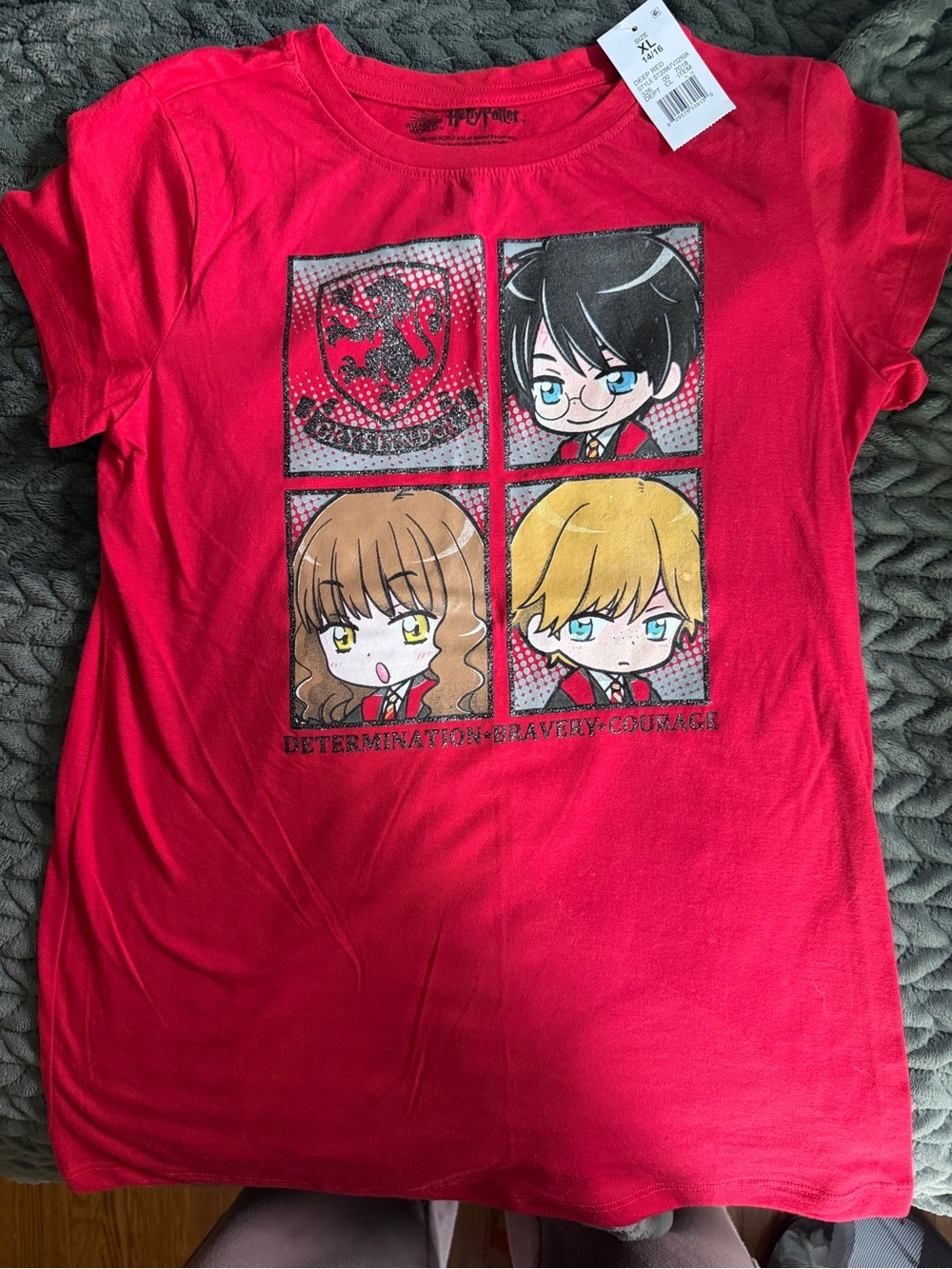 Warner Bros. Bright Red Kids Chibi Gryffindor Tee